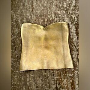 Zara Gold Strapless Bandage Top (size XL)